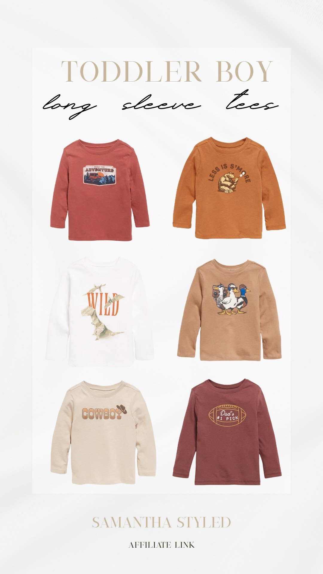 Long Sleeve Tees for Toddler Boys currently $5.49 each! 

#LTKKids #LTKBaby #LTKSaleAlert