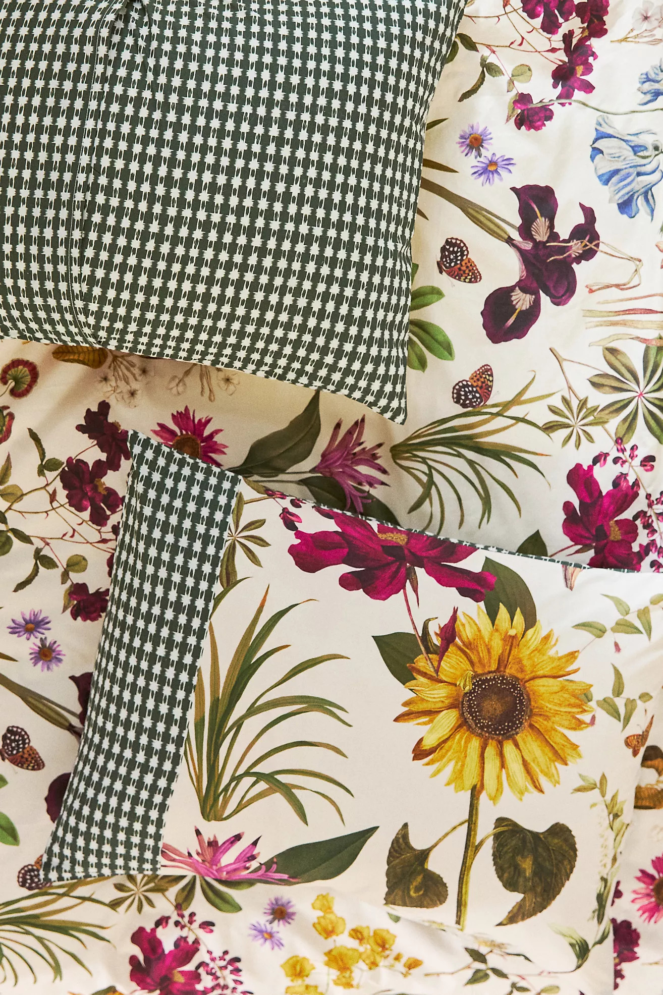 The Organic Cotton Printed Percale Pillow Shams, Set of 2 | Anthropologie (US)