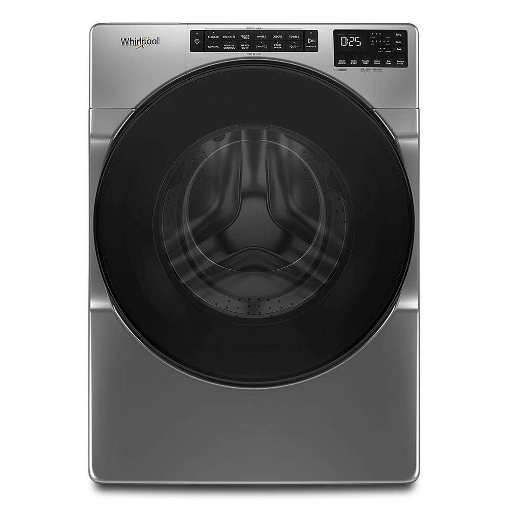 Whirlpool 4.5 Cu. Ft. High-Efficiency Stackable Front Load Washer with Steam and Tumble Fresh Chr... | Best Buy U.S.