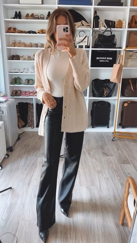 Express Labor Day sale event 
Everything is 40% off 
And all run true to size 
I am wearing a size small for bodysuit and cardigan and size 2 long for leather pants 
I am 5’9” for your reference 
#ExpressYou #ExpressPartner  


#LTKstyletip #LTKSeasonal #LTKfindsunder100