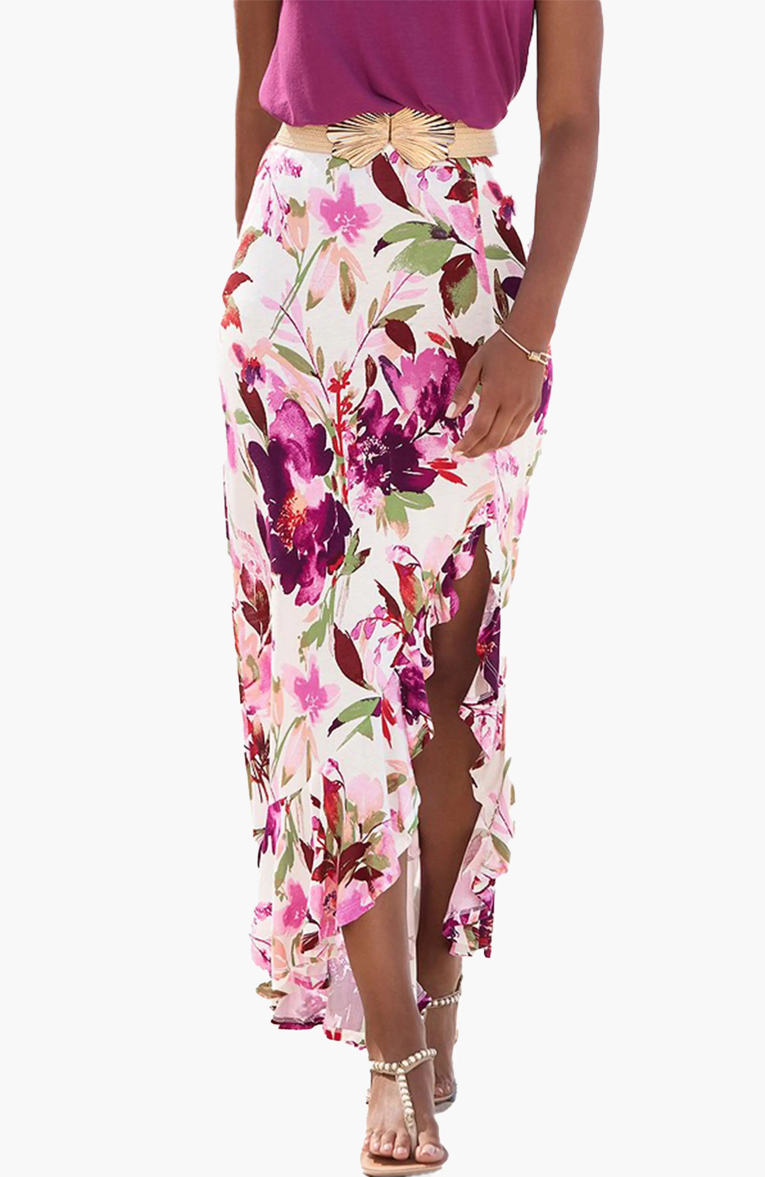 LASCANA Ruffled Maxi Skirt (Women) | Nordstrom | Nordstrom