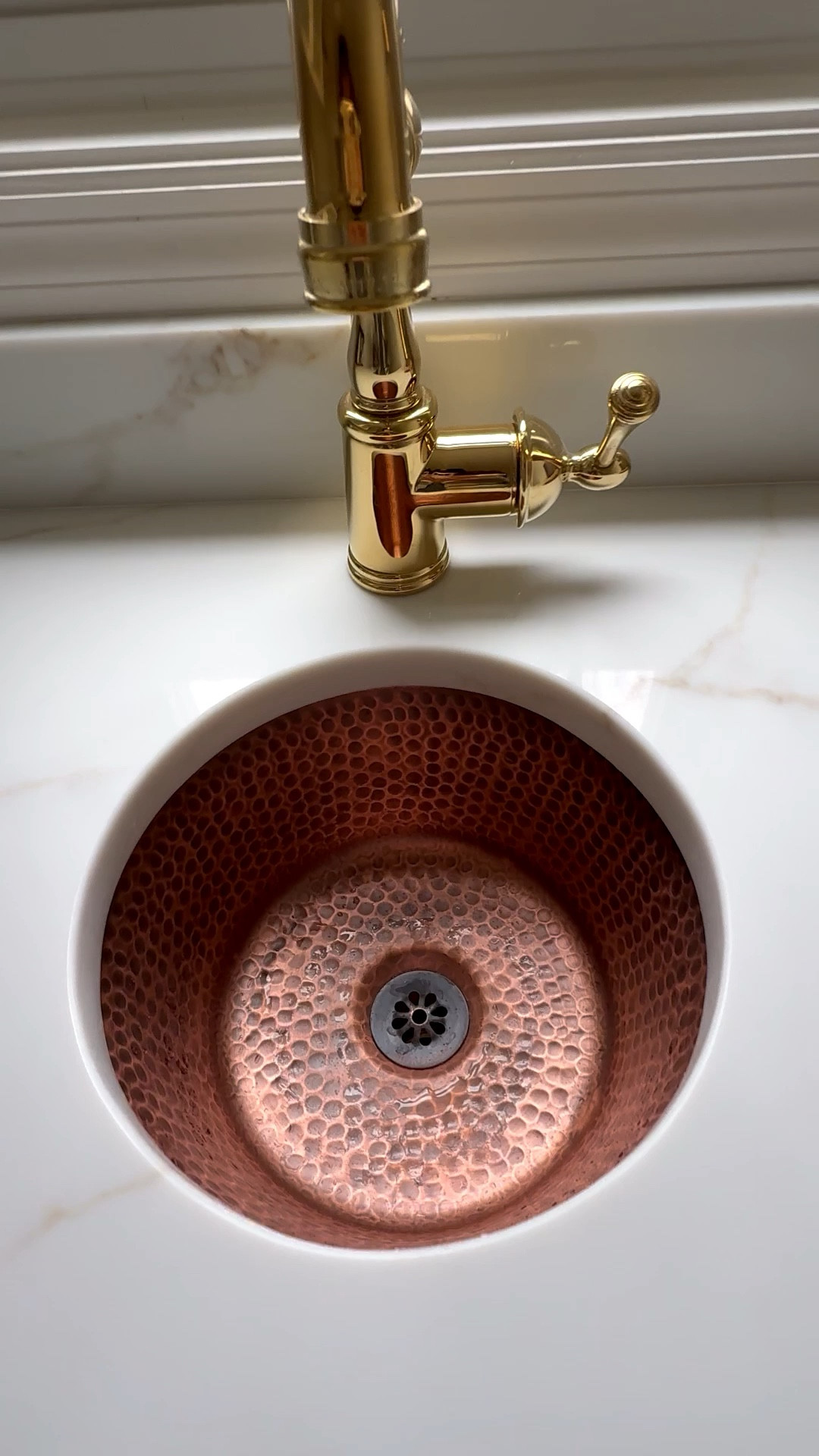 Everyone could use a pretty hammered copper sink! Such a beautiful touch for this pantry - Love it with the polished brass prep faucet by Kingston Brass ✨



#LTKHome