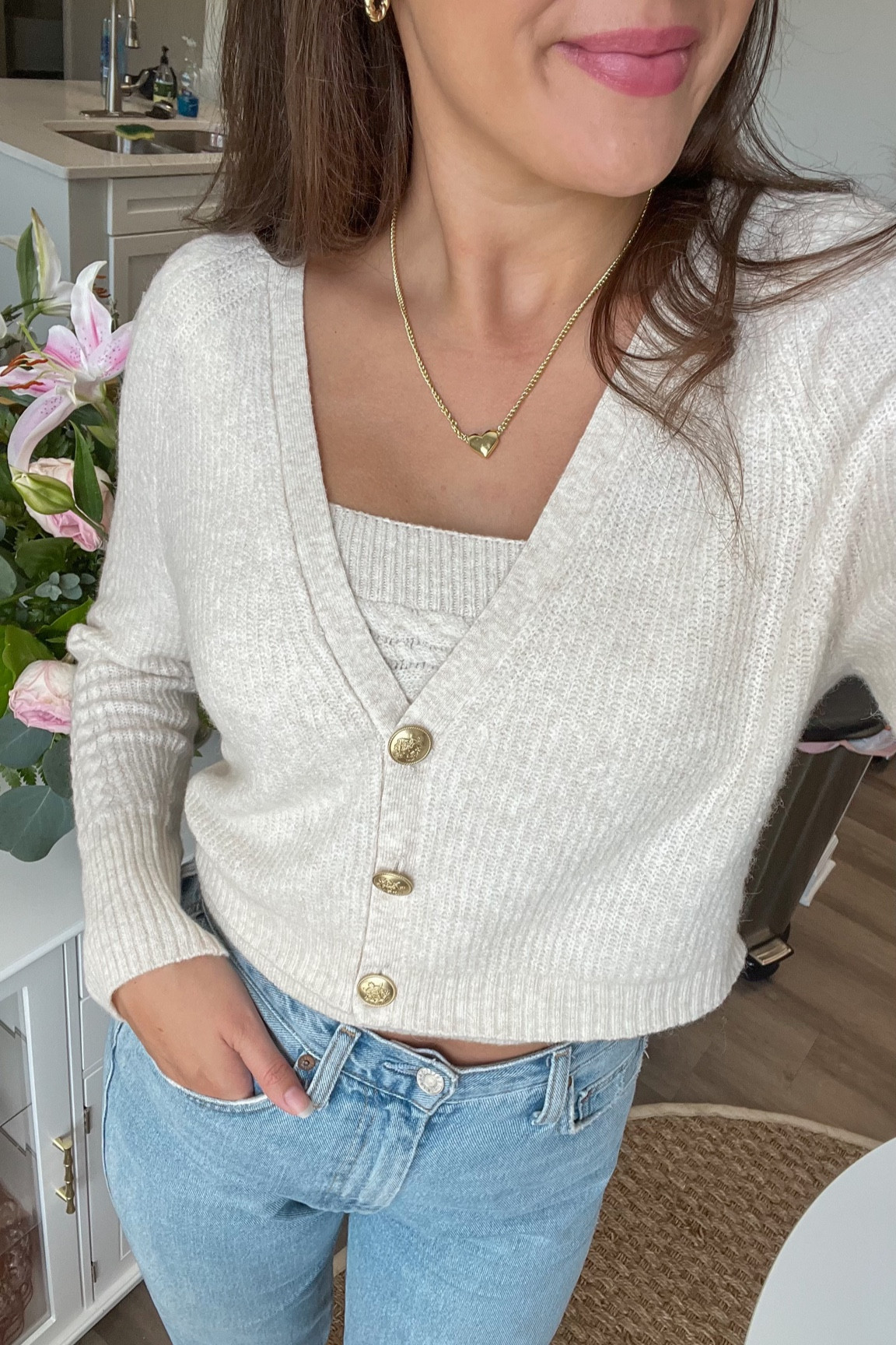 Perfect easy fall outfit! J.crew sweater tank set. 

#LTKfindsunder100 #LTKSeasonal #LTKstyletip