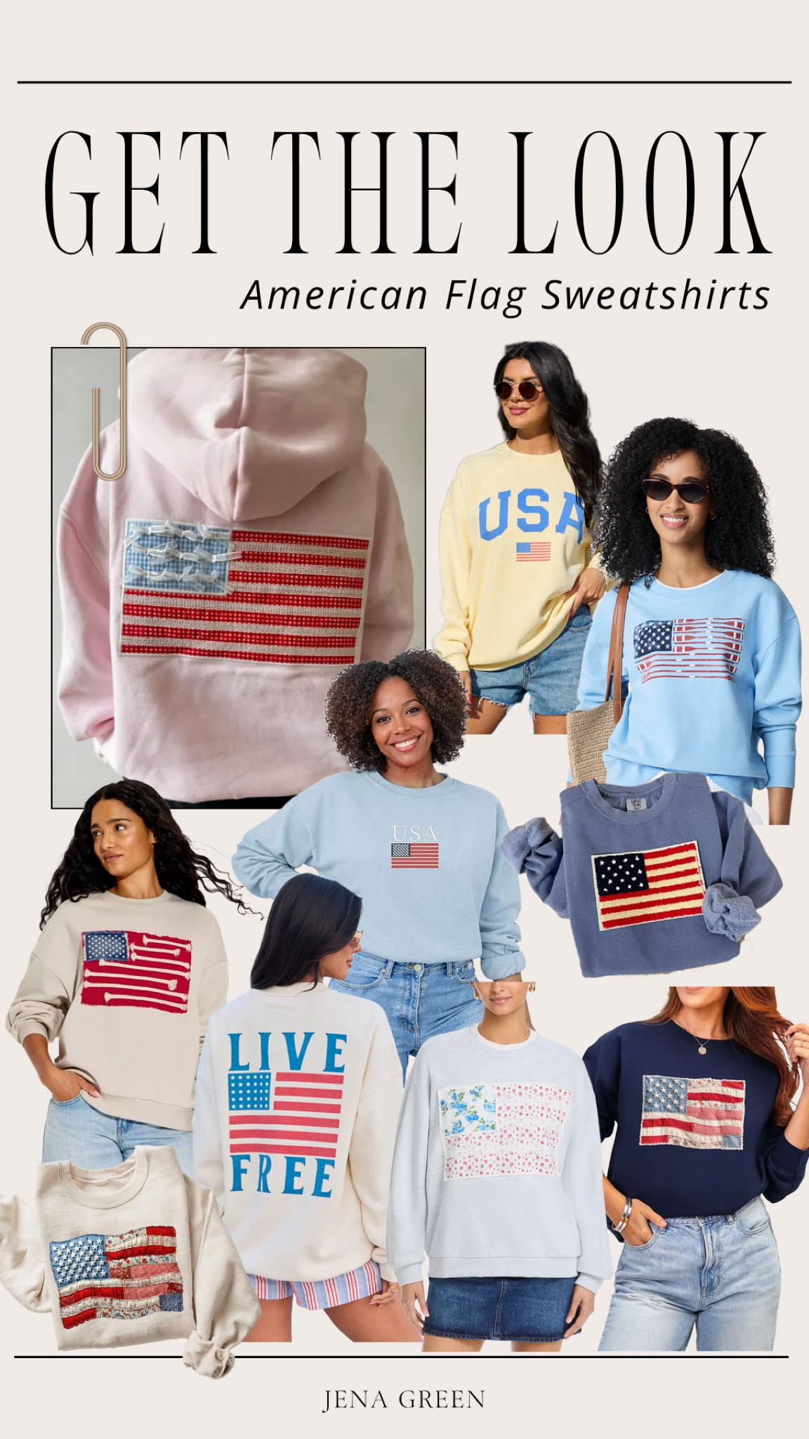 Get the Look | American flag sweatshirt | 4th of July fashion 

#LTKootd #LTKSeasonal