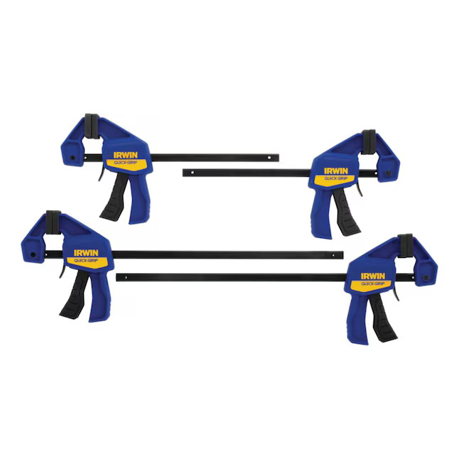 IRWIN QUICK-GRIP 4 -Pack Assorted Mini One Handed 140-lb Bar Clamp Lowes.com | Lowe's