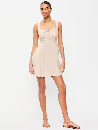 Fit & Flare Linen Mini Dress | Old Navy (US)