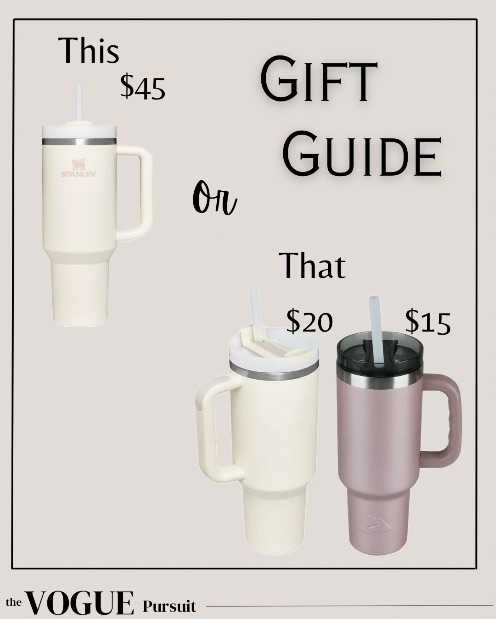 Stanley mugs and Stanley inspired mugs or replicas. Can’t beat the price on these replicas!! Save vs splurge!!

Budget friendly Stanley replica tumblers. 
Gift idea 
Gift guide 
Gifts for anyone 

#LTKHoliday #LTKsalealert #LTKGiftGuide