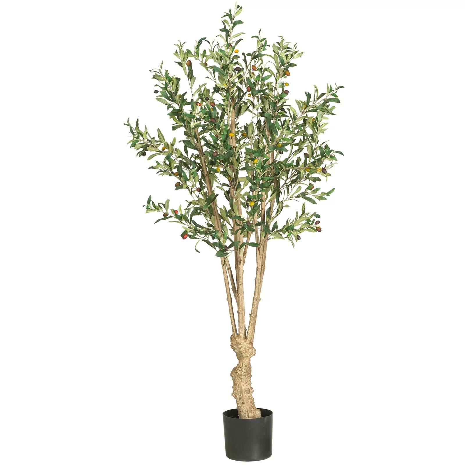 54" Artificial Olive Tree in Pot | Wayfair North America