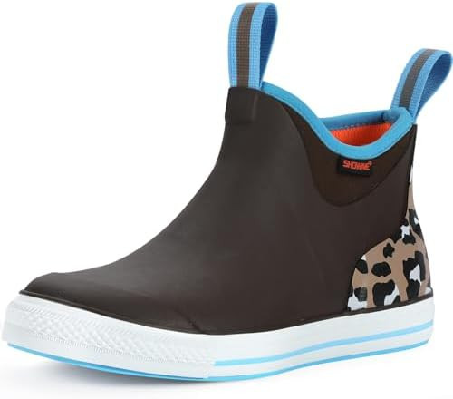 Showave Women's 6 Inch Ankle Deck Boots Waterproof Rain Footwear Rubber Mud Boots for Fishing Gar... | Amazon (US)