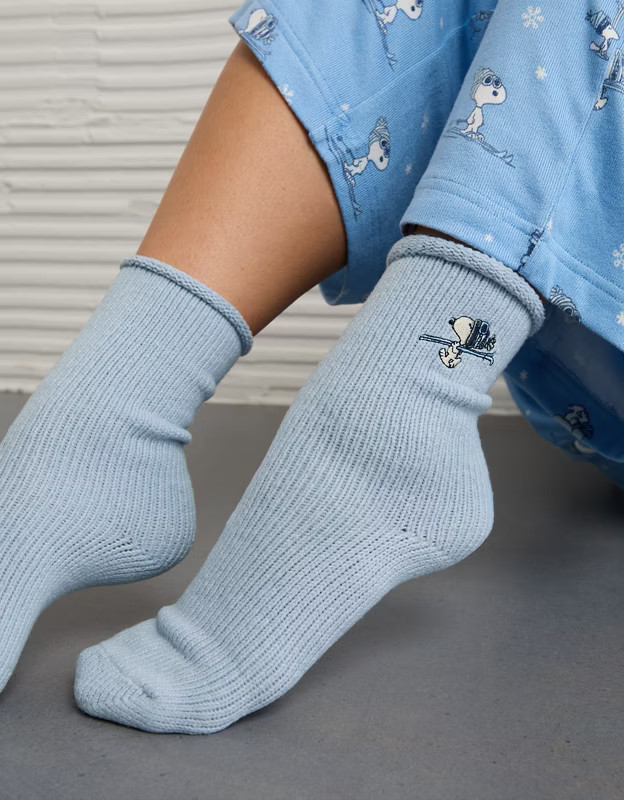 AE Snoopy Skier Crew Socks | American Eagle Outfitters (US & CA)