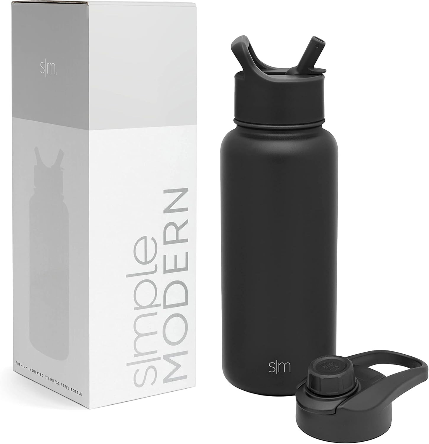 Simple Modern Water Bottle with Straw and Chug Lid Vacuum Insulated Stainless Steel Metal Thermos... | Amazon (US)