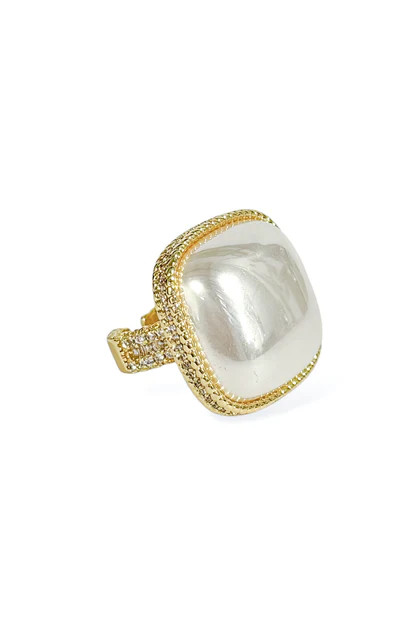 Virtue Kimmy Pearl Puff Square Ring | The Willow Tree