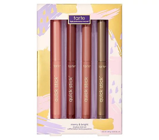 tarte Merry & Bright Quick Stick 4-pc Shadow Sticks - QVC.com | QVC