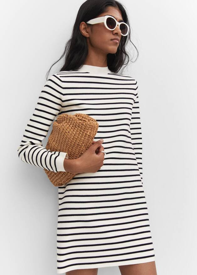 Striped jersey dress | MANGO (US)