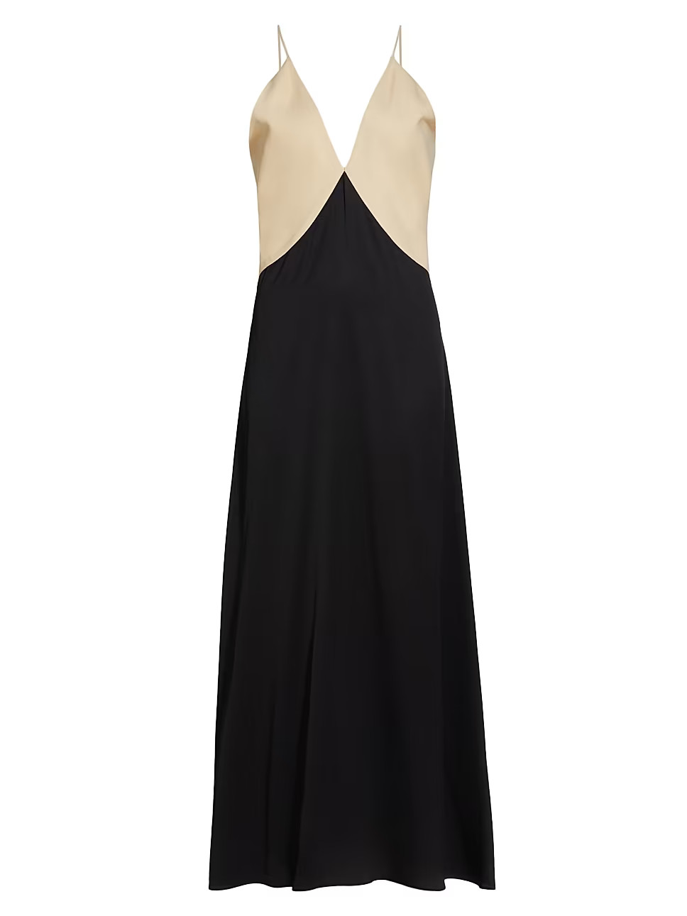 Draped Two-Tone Twill Cami Dress | Saks Fifth Avenue