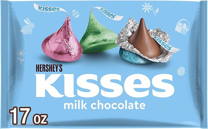 HERSHEY'S KISSES Milk Chocolate, Easter Candy Bag, 17 oz | Amazon (US)