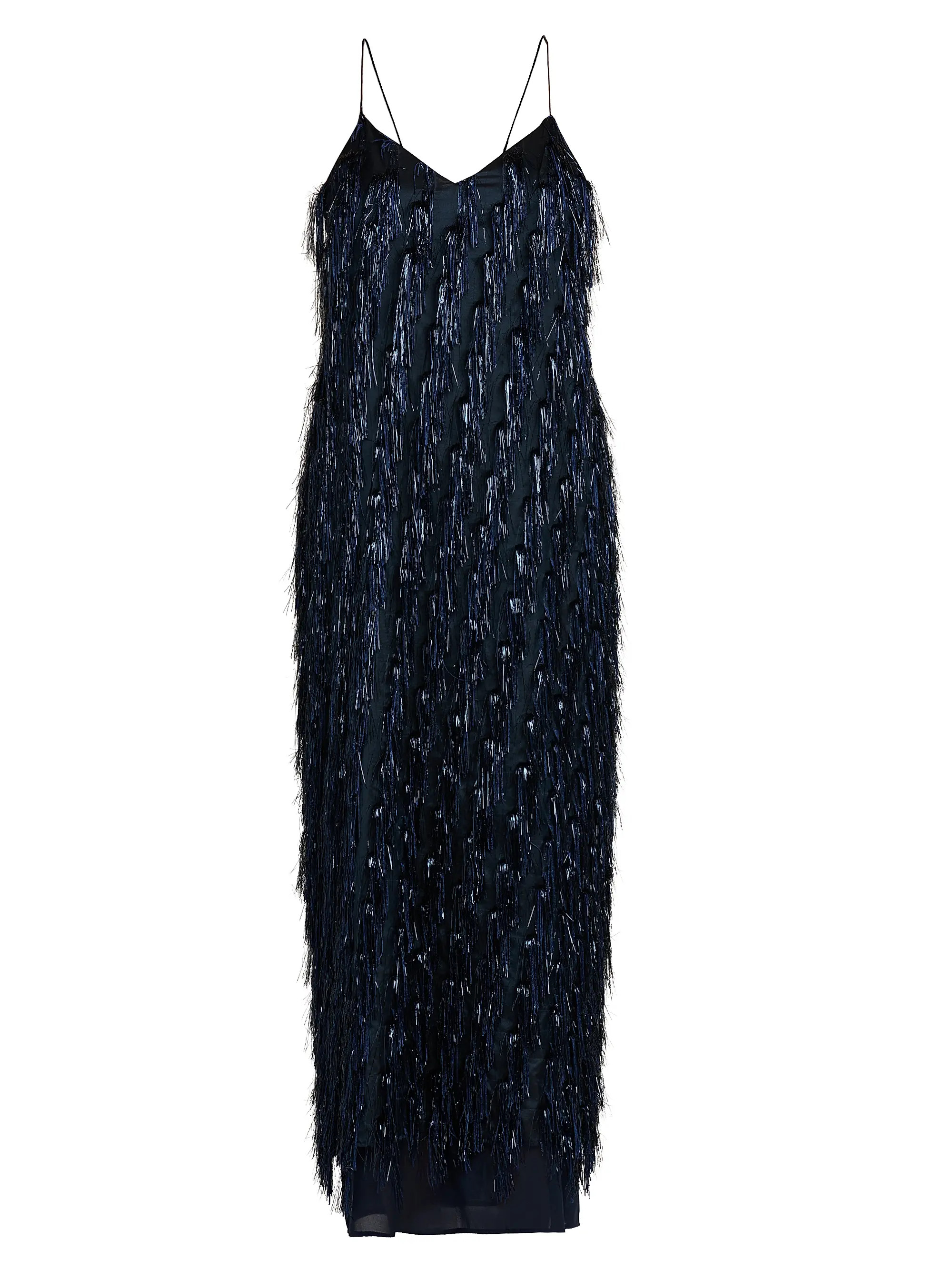 Metallic Tinsel Midi-Slipdress | Saks Fifth Avenue