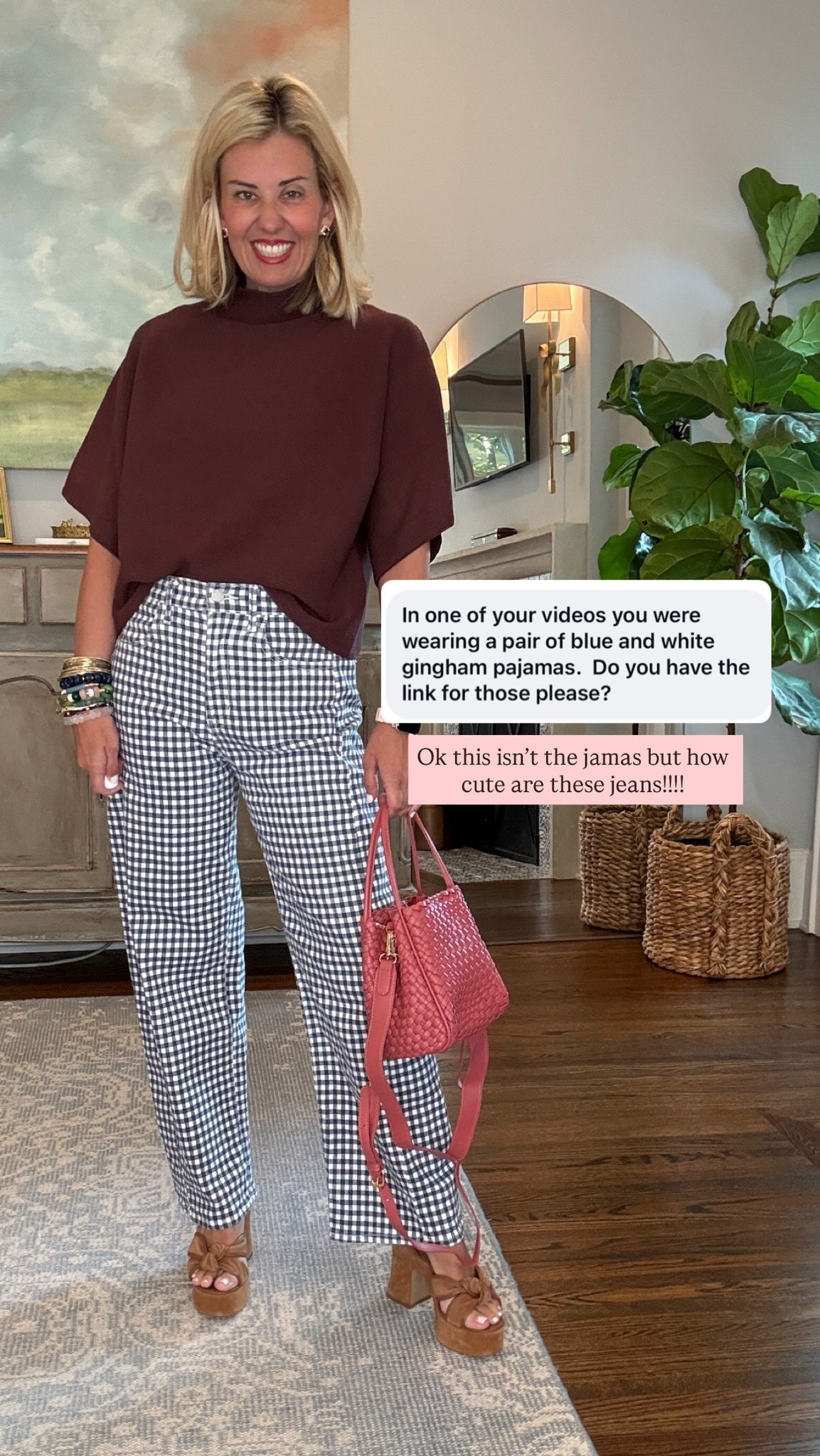 These pants….I’m loving them and these layering pieces… So so good! @thewillowtree 
Tank - s/m
Top - small
Pants - 25
Heels - 8 tts

*code Catherine20 at Allie + Bess

#LTKdayinmylife #LTKootd #LTKmomlife