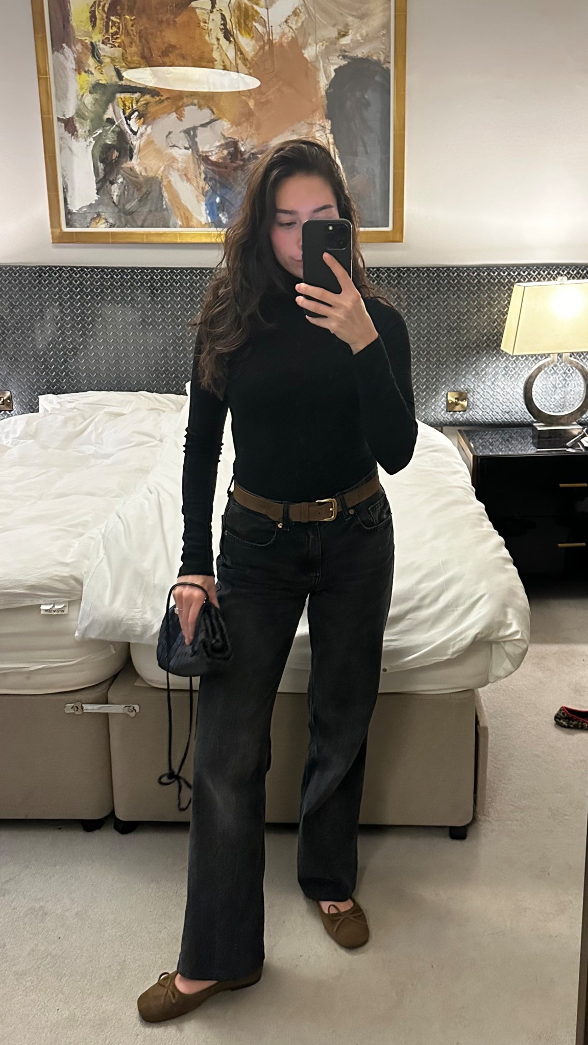 Dinner fit! Love a simple outfit elevated with a belt and coordinating shoes 🤎 

#LTKItBag #LTKFindsUnder100 #LTKStyleTip