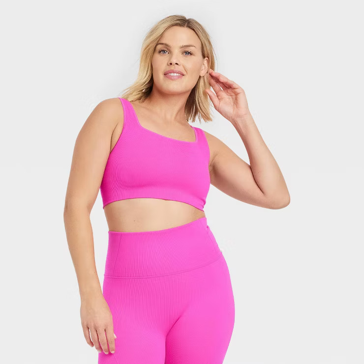 Women's Light Support Reversible Seamless Sports Bra - All in Motion™ | Target