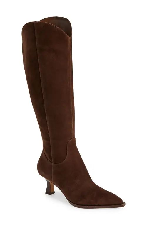 Dolce Vita Annika Pointed Toe Boot in Dark Brown Suede at Nordstrom, Size 9 Wide Calf | Nordstrom