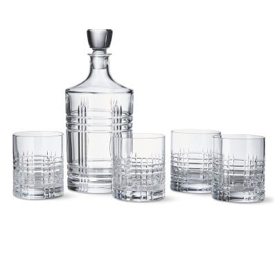 MacLean Decanter & Double Old-Fashioned Glasses, Set of 4 | Williams-Sonoma
