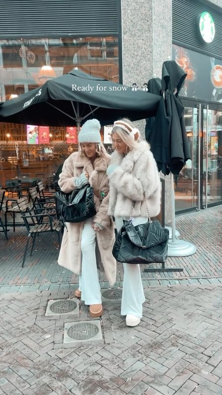 Dressed for the first snow flakes 🥰🥰

All details below. Linked a lot identical styles cause all styles are so popular atm. But we love to find you your perfect winter outfit.   

boohoo babes, faux fur coats, oversized bag, oversized style, twinning, two piece set, comfy set, earwarmers, Ugg, knitted hat, ugg boots, uggs, platform uggs, streetstyle, Christmas daily style, flared comfy trousers 

#LTKVideo #LTKHoliday #LTKGiftGuide