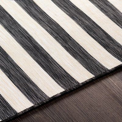 Bongaree Black Striped Outdoor Rug | Boutique Rugs