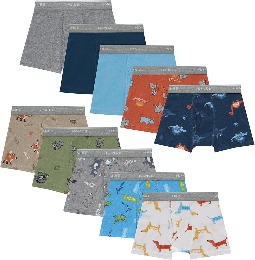 Hanes Underwear, Soft Boxer Briefs for Boys and Toddlers, Comfort Flex Waistband, Multipacks | Amazon (US)