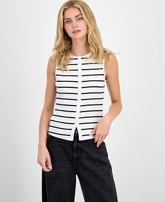 Juniors' Faux Button-Front Tank | Macy's