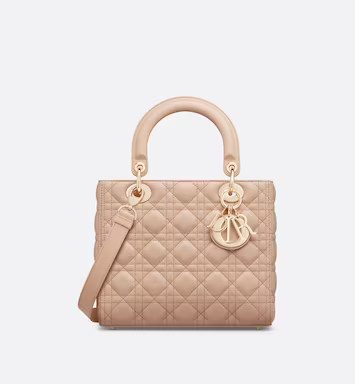 Medium Lady Dior Bag Sand Pink Cannage Lambskin | DIOR | Dior Couture