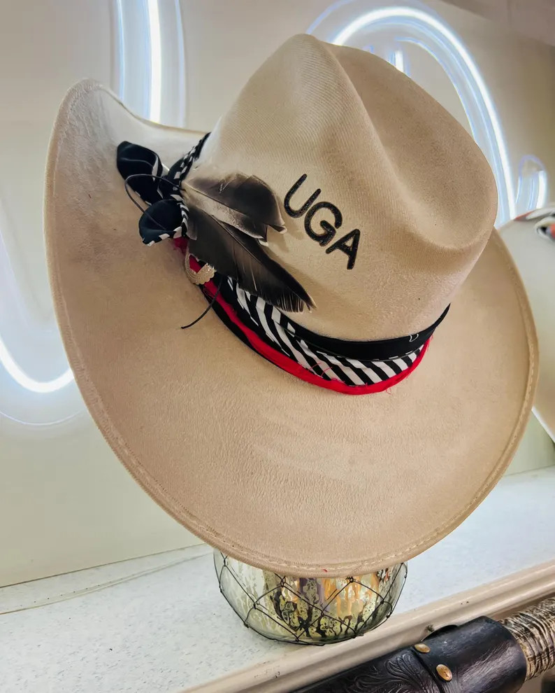 Georgia Bulldogs Game Day Fedora Western  Hat | Etsy (Global)