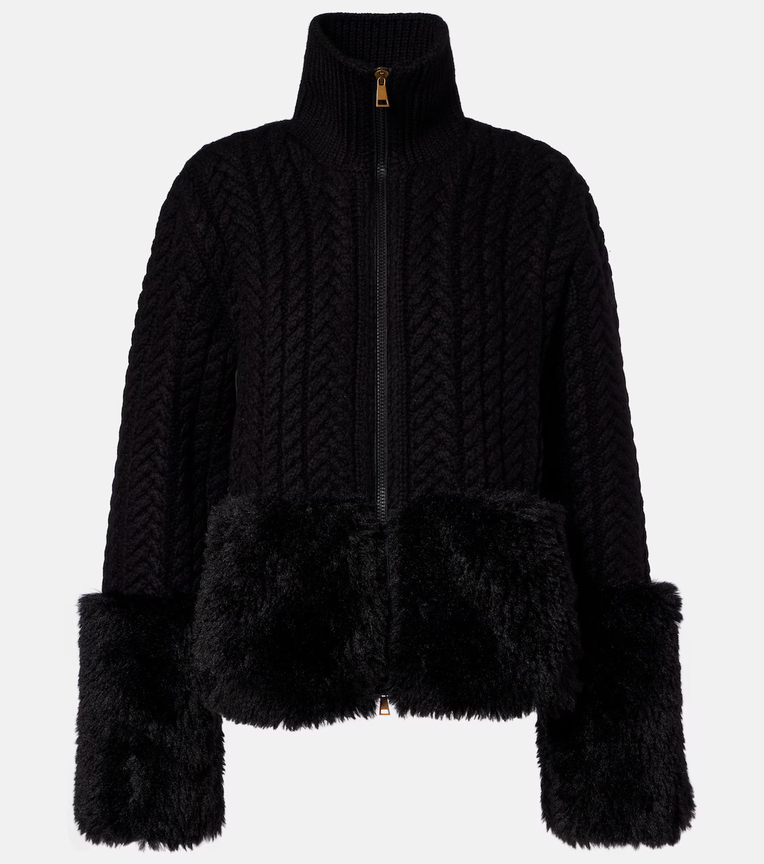 Cable-knit wool-blend cardigan | Mytheresa (UK)