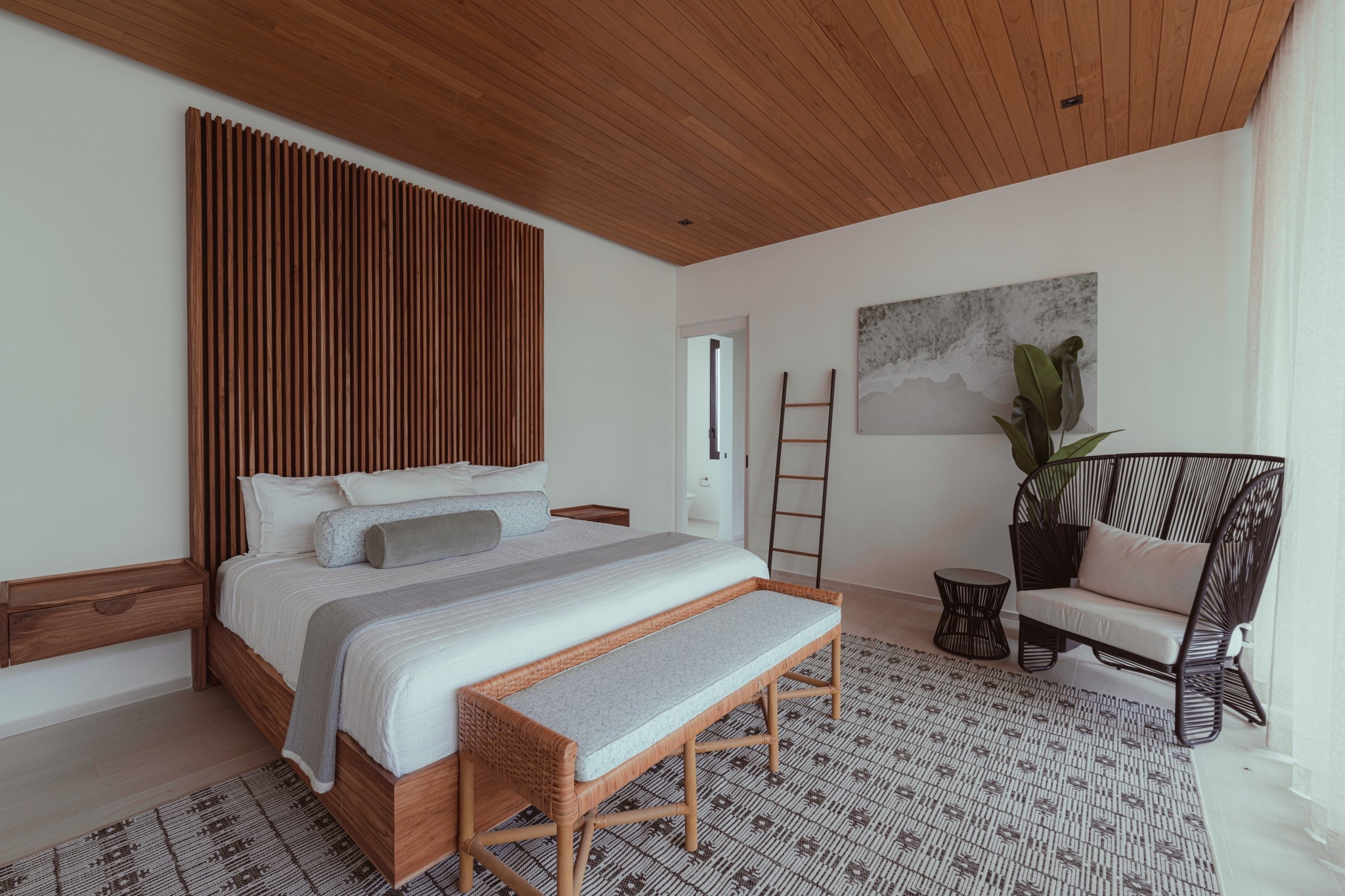 Part jungle hideaway, part coastal retreat 🌊🌿 Surrounded by greens and softened with coastal tones — bedrooms at Villa Nya designed for resting + recharging. ✨

#interiordesign #bedroom #homedecor

#LTKFamily #LTKSeasonal #LTKHome