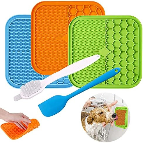 Amazon.com : Kwispel Dog Licking Mat, 3 Pcs Large Licking Mat for Dogs with Suction for Anxiety, ... | Amazon (US)