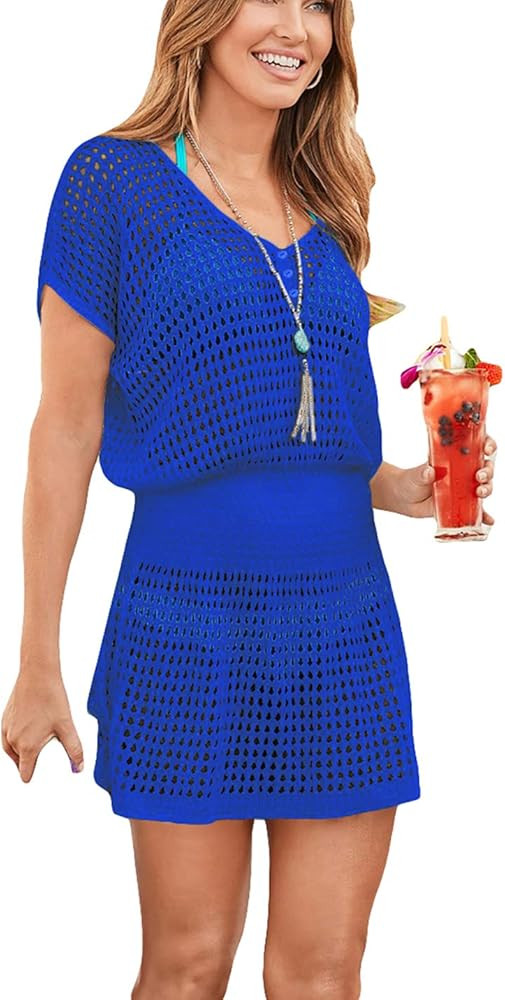 Ailunsnika Bikini Swimwear Cover Up for Women Loose Beach Tunic Dress | Amazon (US)