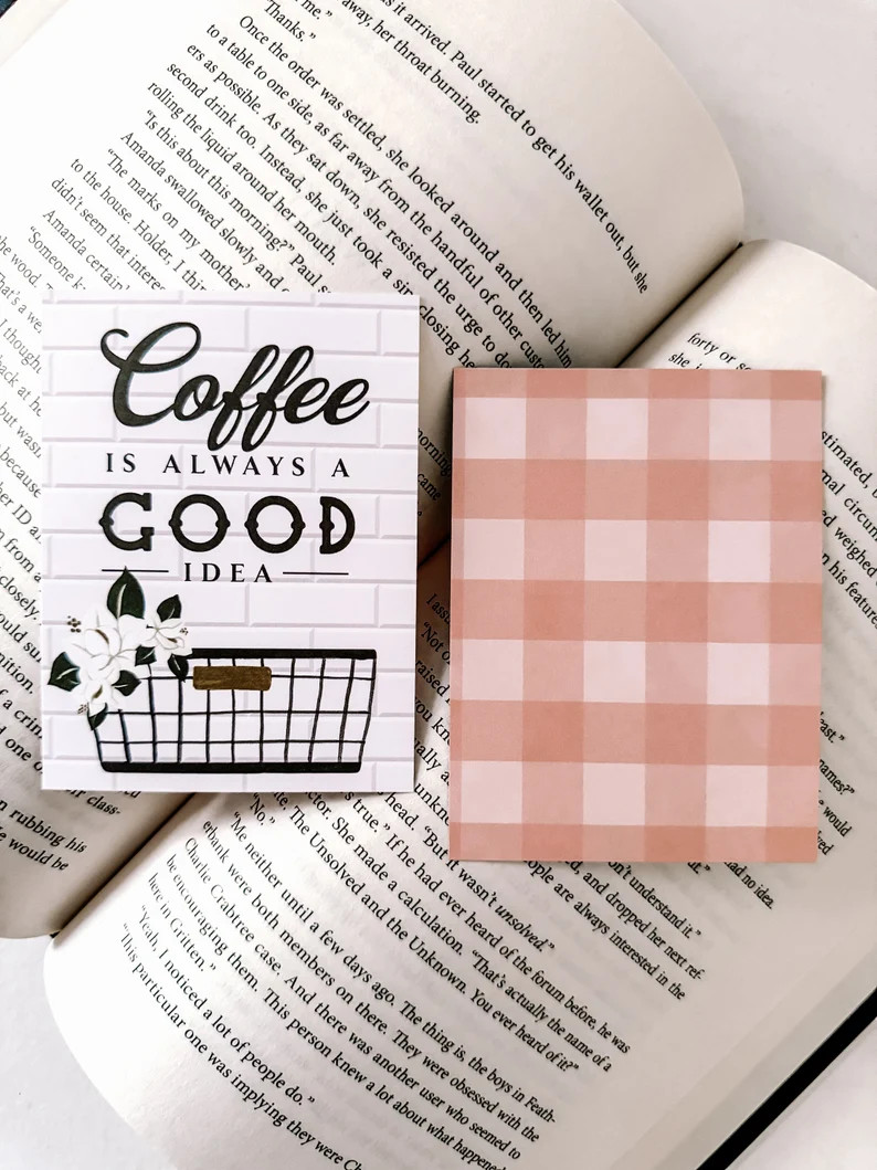 Coffee Bookmarks | 3x4 inch bookmarks | Bookish Gifts | Etsy (US)