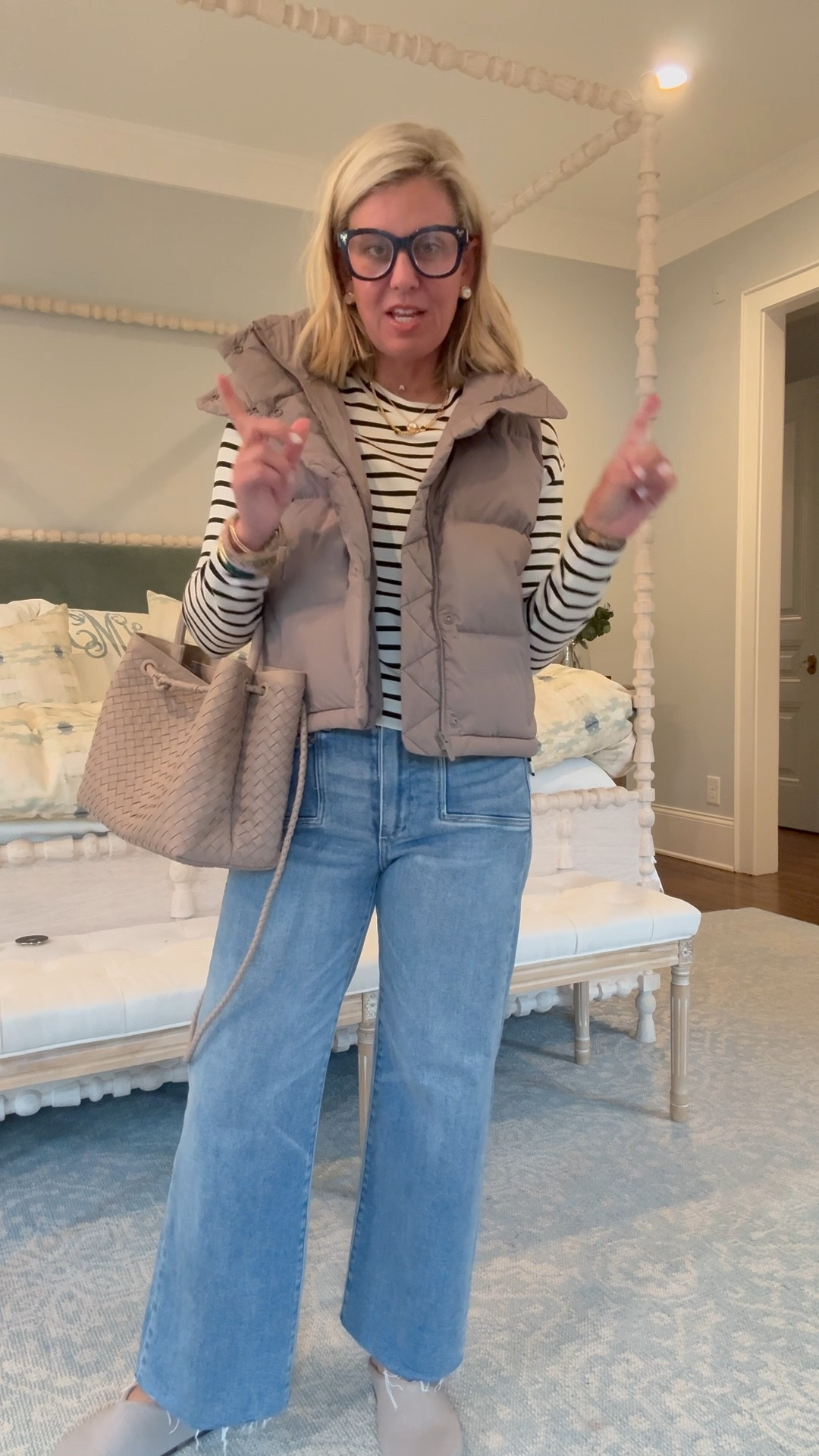 Xs top
2 vest (worth the full price 😬)
26p jeans- cat30
7 shoes (size down 1 size)- cat30
Large bag 
#LTKCyberWeek 

#LTKSaleAlert #LTKOver40 #LTKootd #LTKmomlife #LTKdayinmylife