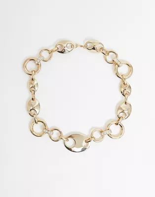Warehouse chunky necklace in gold | ASOS US