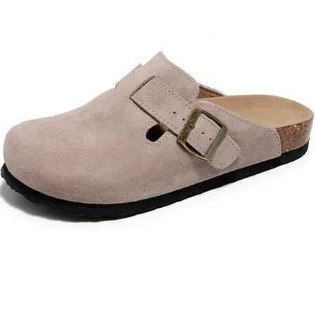 Suede Clogs For womens And Mens Leather Mules Cork Footbed Sandals Potato Shoes With Arch Support,Trendy Sandals | Walmart (US)