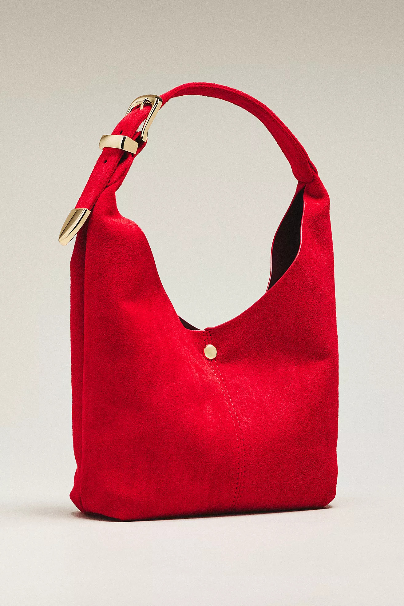 By Anthropologie Love Knot Faux Suede Mini Buckle Slouchy Bag | Anthropologie (US)