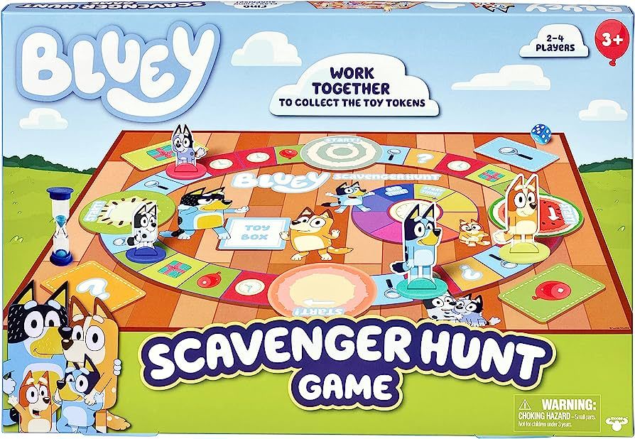 Bluey Scavenger Hunt Game, 2-4 players               
Number Of Players: 2-4 | Amazon (US)