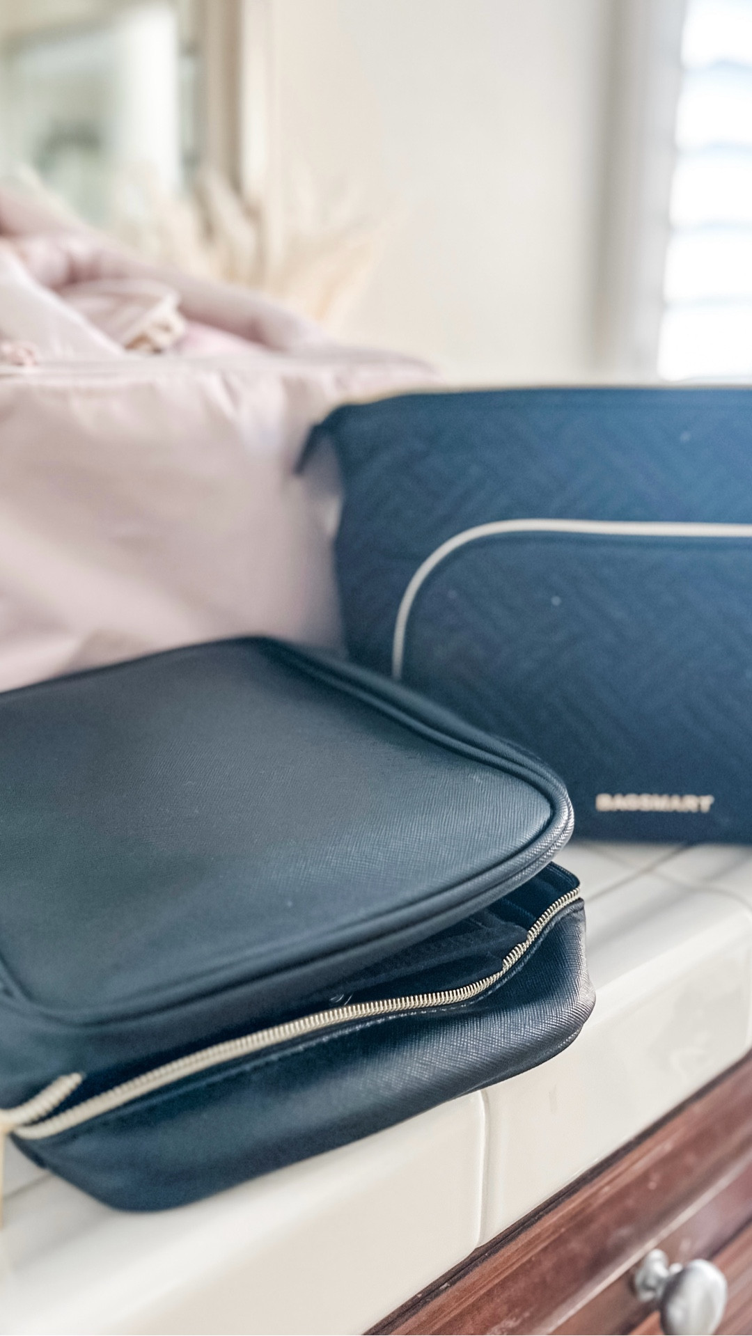My travel essentials. I’ve been using Bag Smart for years and I absolutely love their toiletry and cosmetic bags. I did get a new jewelry organizer that is so much better. Zipper closed pockets and sleek look. I’m obsessed  

#LTKOver40 #LTKvlog #LTKTravel