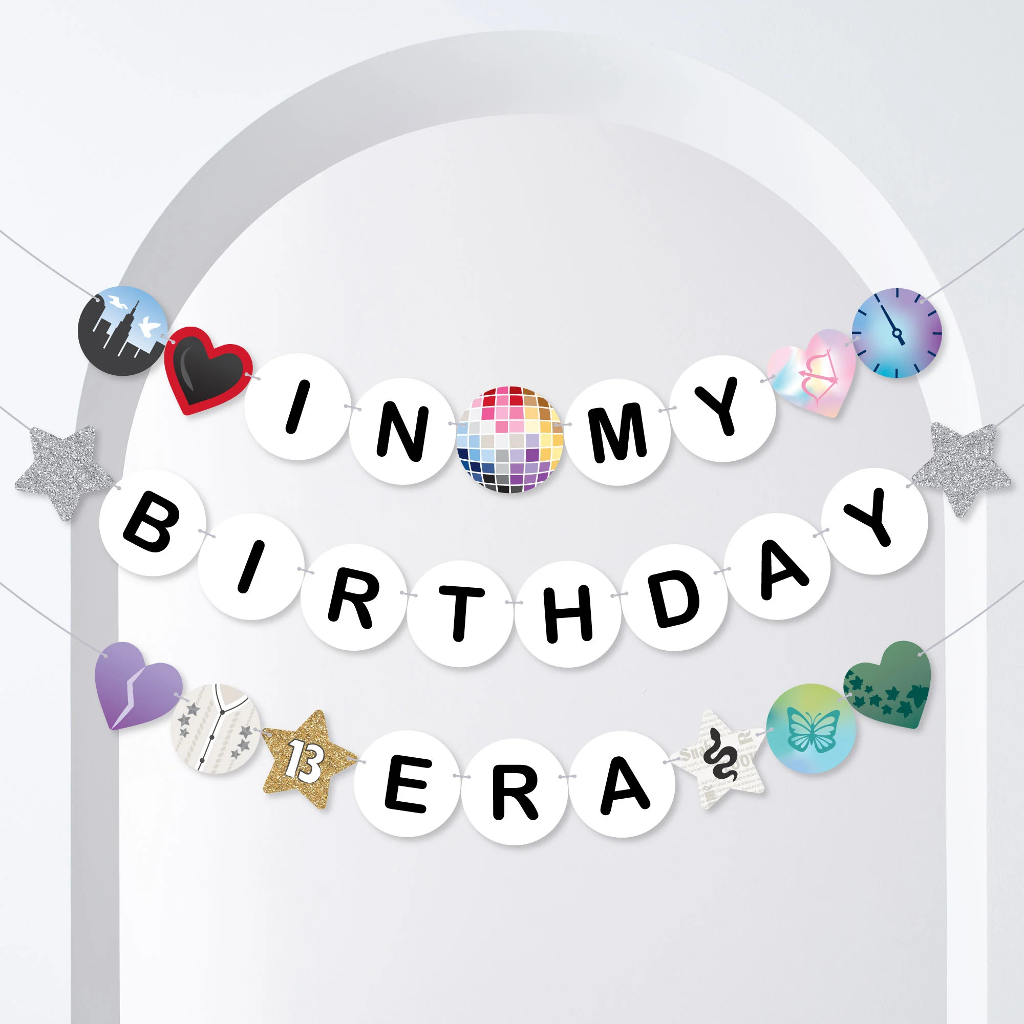 In My Birthday Era Banner, Eras Birthday Party Decorations, Large Friendship Bracelet Banners, 28... | Big Dot of Happiness
