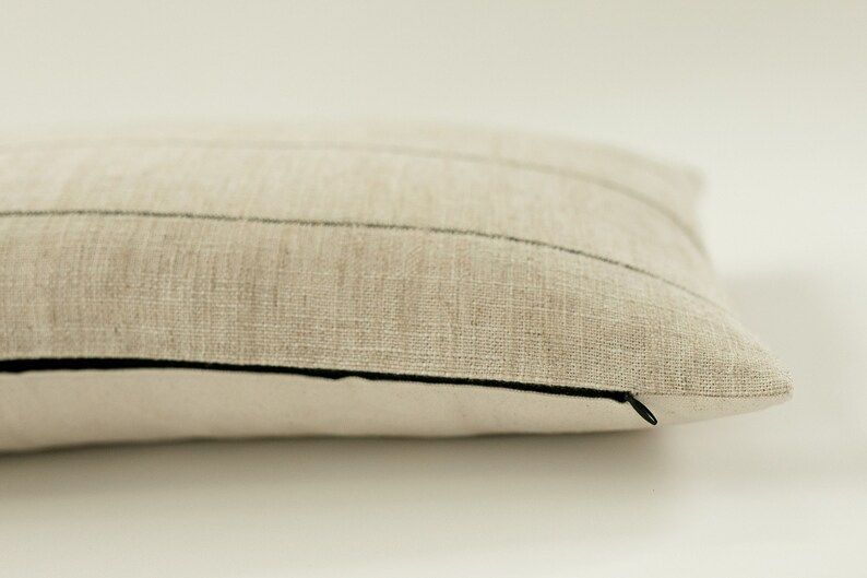 Neutral Stripe Pillow Cover Linen Blend Pillow Cover Neutral - Etsy | Etsy (US)