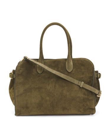 Made In Italy Leather Annalou Satchel | TJ Maxx