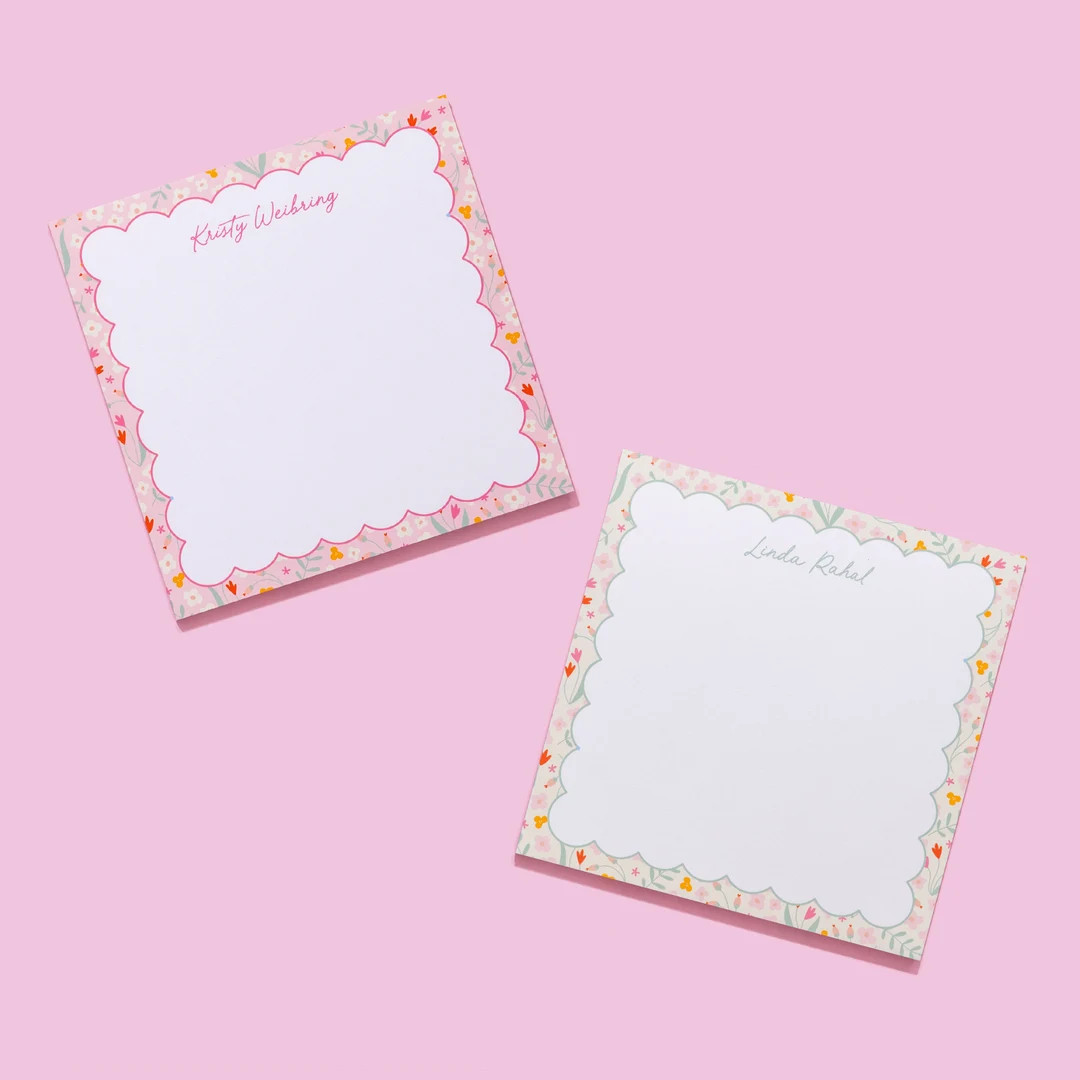 Personalized Floral Square Notepad - Elegant Stationery Gift for Teachers, Friends, and Office | Etsy (US)