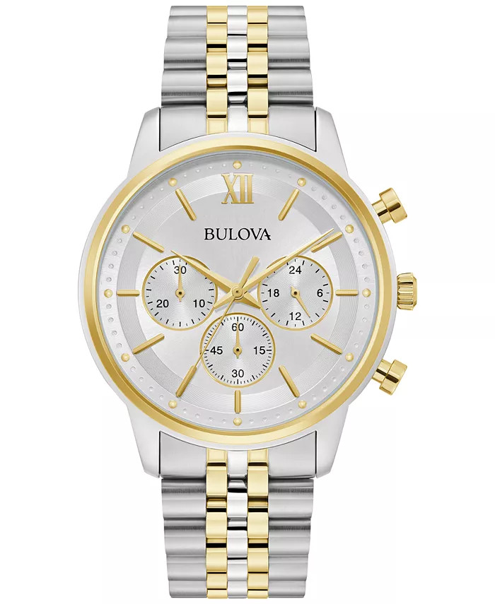 Men's Classic Chronograph Two-Tone Stainless Steel Bracelet Watch 41mm, Created for Macy's | Macy's