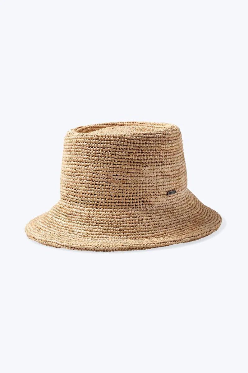 Ellee Straw Packable Bucket Hat - Tan | Brixton