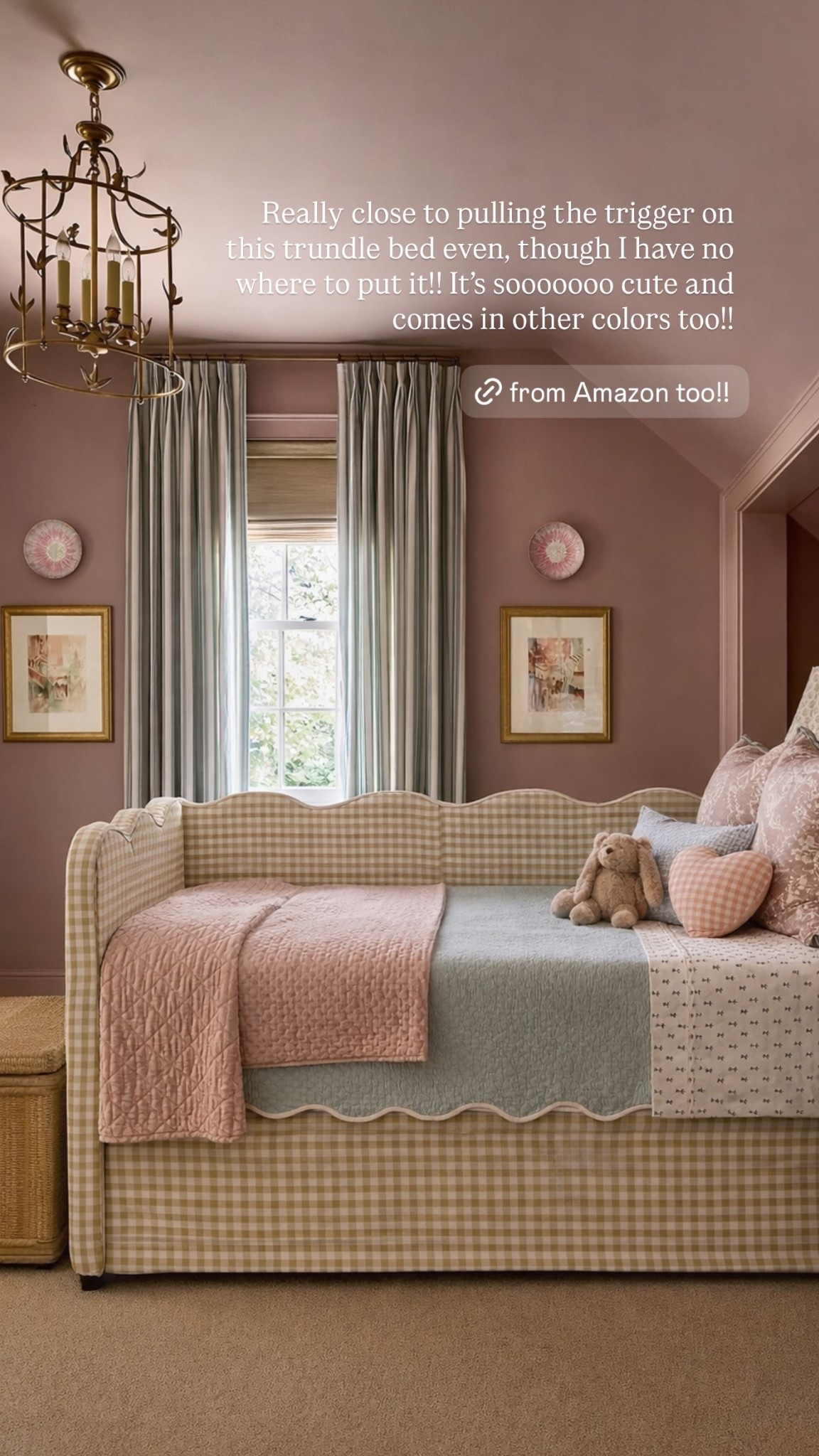 Really close to pulling the trigger on this trundle bed even, though I have no where to put it!! It’s sooooooo cute and comes in other colors too!!